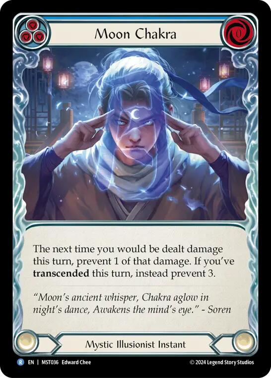 Moon Chakra (Blue) [MST036] (Part the Mistveil)  Rainbow Foil - Evolution TCG