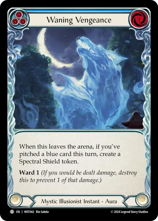 Waning Vengeance (Blue) [MST042] (Part the Mistveil) - Evolution TCG