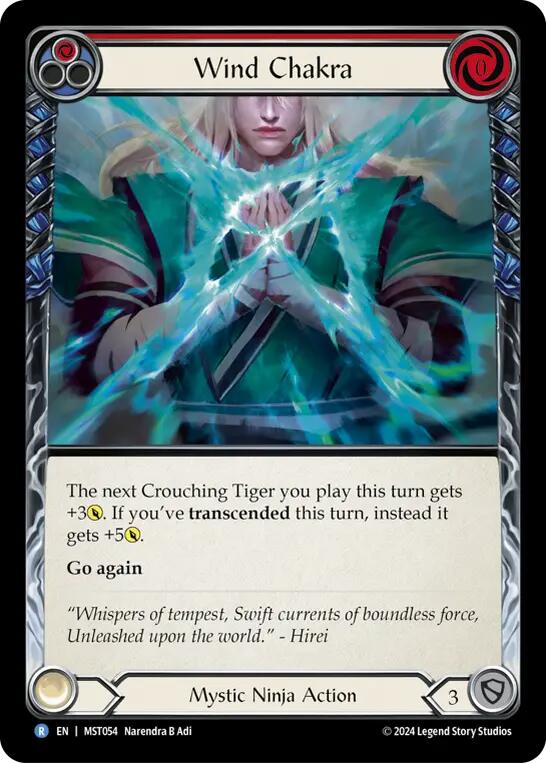 Wind Chakra (Red) [MST054] (Part the Mistveil) - Evolution TCG