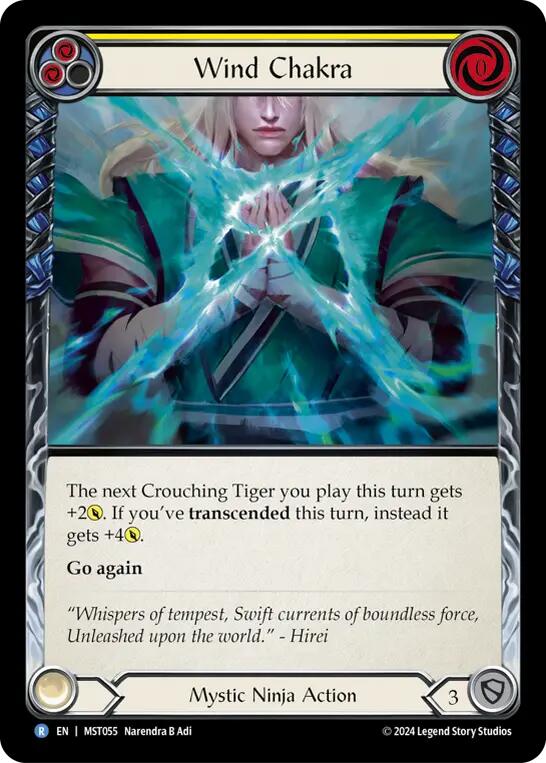 Wind Chakra (Yellow) [MST055] (Part the Mistveil) - Evolution TCG