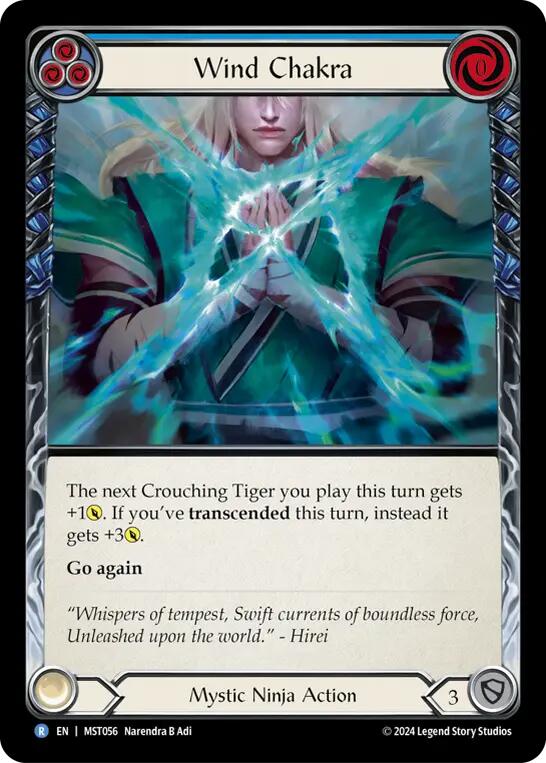 Wind Chakra (Blue) [MST056] (Part the Mistveil) - Evolution TCG
