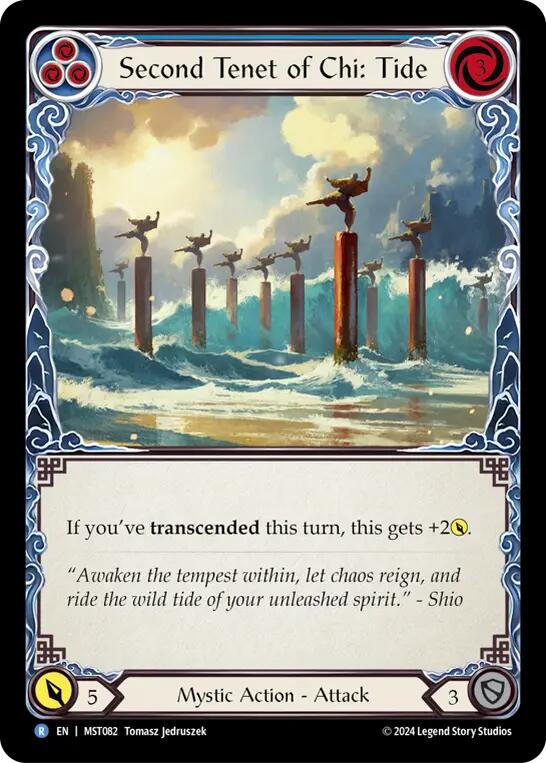 Second Tenet of Chi: Tide [MST082] (Part the Mistveil)  Rainbow Foil - Evolution TCG
