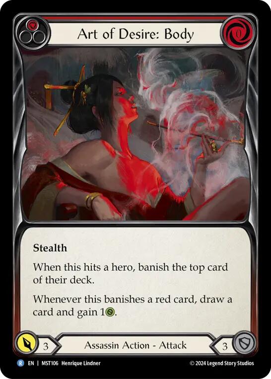 Art of Desire: Body (Red) [MST106] (Part the Mistveil)  Rainbow Foil - Evolution TCG