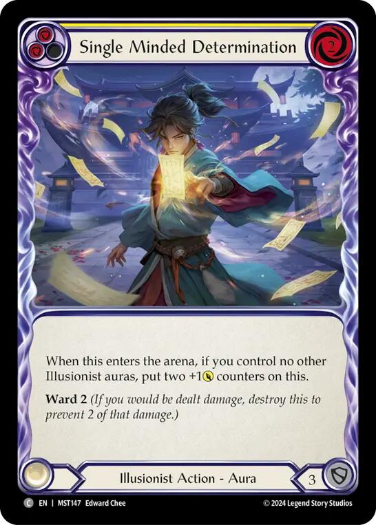 Single Minded Determination (Yellow) [MST147] (Part the Mistveil) - Evolution TCG