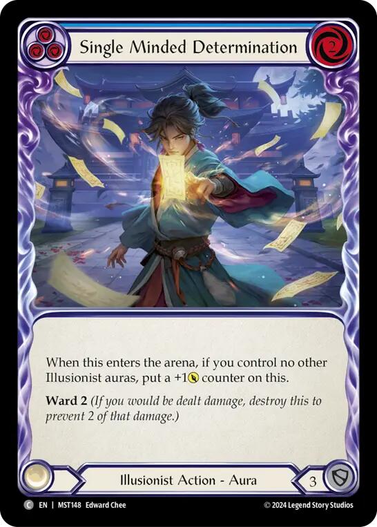 Single Minded Determination (Blue) [MST148] (Part the Mistveil) - Evolution TCG