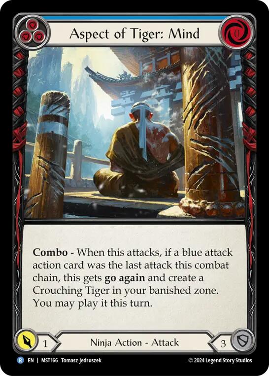 Aspect of Tiger: Mind [MST166] (Part the Mistveil)  Rainbow Foil - Evolution TCG