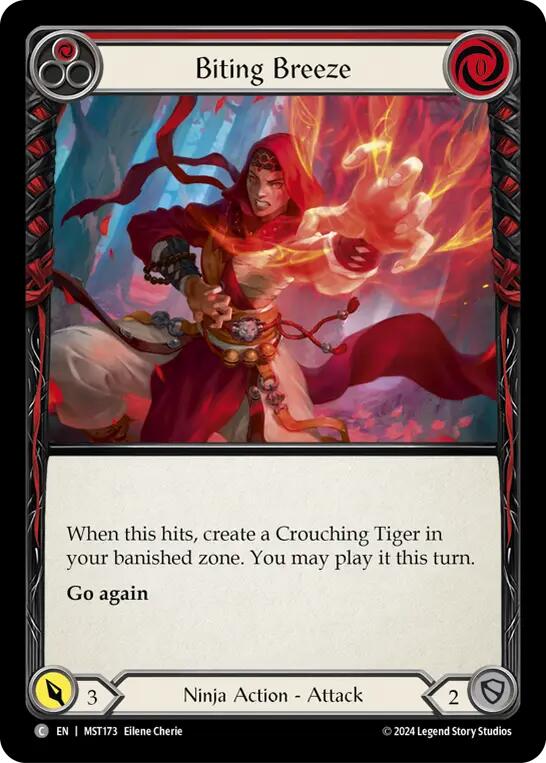 Biting Breeze (Red) [MST173] (Part the Mistveil) - Evolution TCG