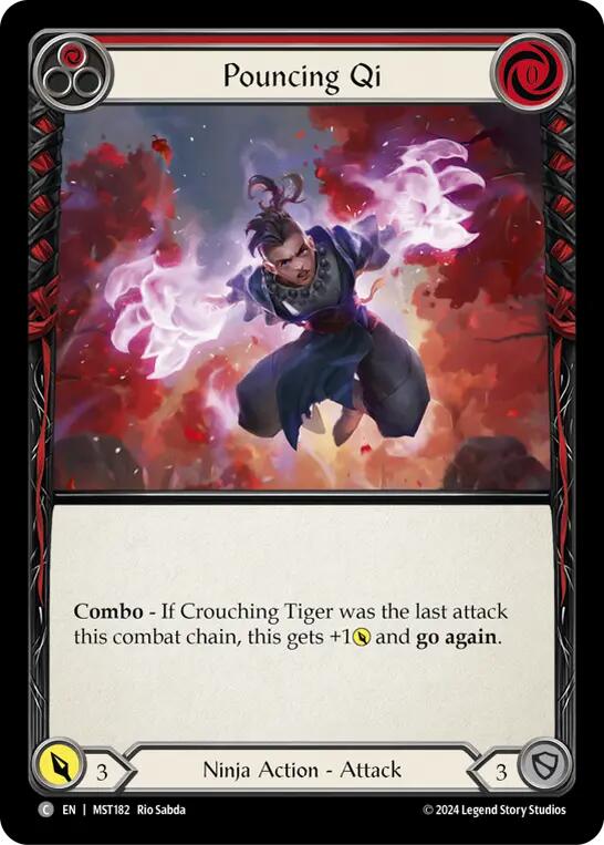Pouncing Qi (Red) [MST182] (Part the Mistveil) - Evolution TCG