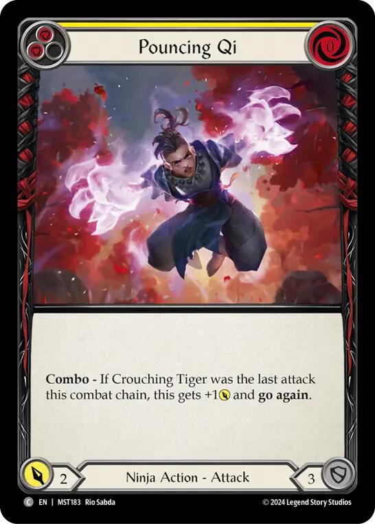 Pouncing Qi (Yellow) [MST183] (Part the Mistveil) - Evolution TCG