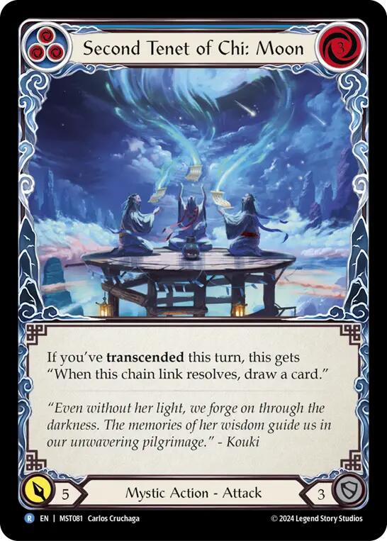 Second Tenet of Chi: Moon [MST081] (Part the Mistveil)  Rainbow Foil - Evolution TCG