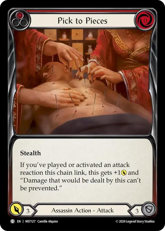 Pick to Pieces (Red) [MST127] (Part the Mistveil)  Rainbow Foil - Evolution TCG
