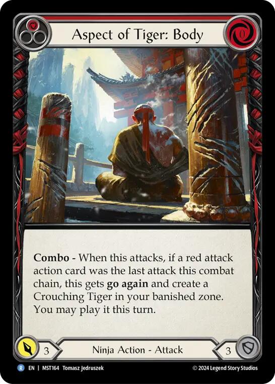 Aspect of Tiger: Body [MST164] (Part the Mistveil)  Rainbow Foil - Evolution TCG
