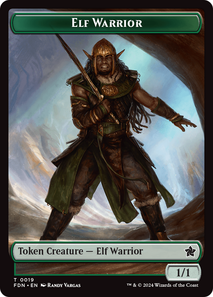 Elf Warrior // Rat (0030) Double-Sided Token [Foundations Tokens] - Evolution TCG