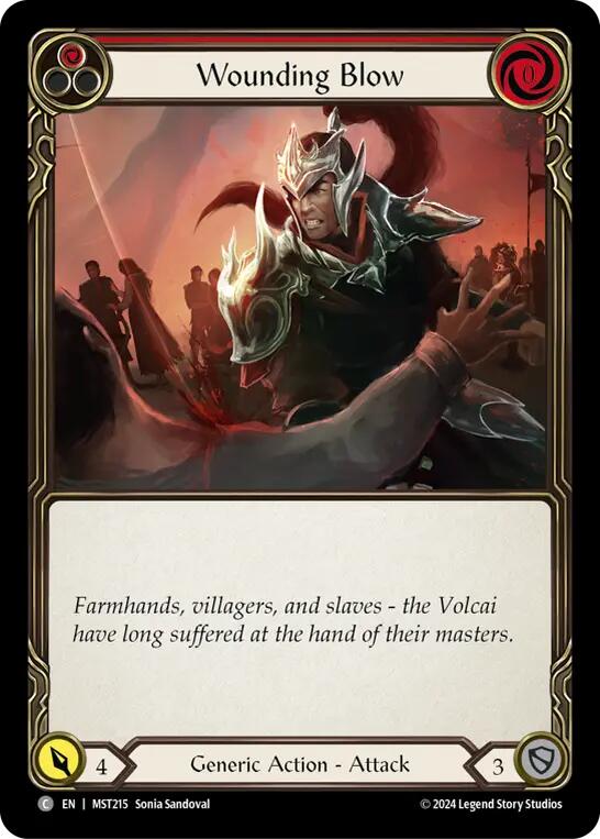 Wounding Blow (Red) [MST215] (Part the Mistveil) - Evolution TCG