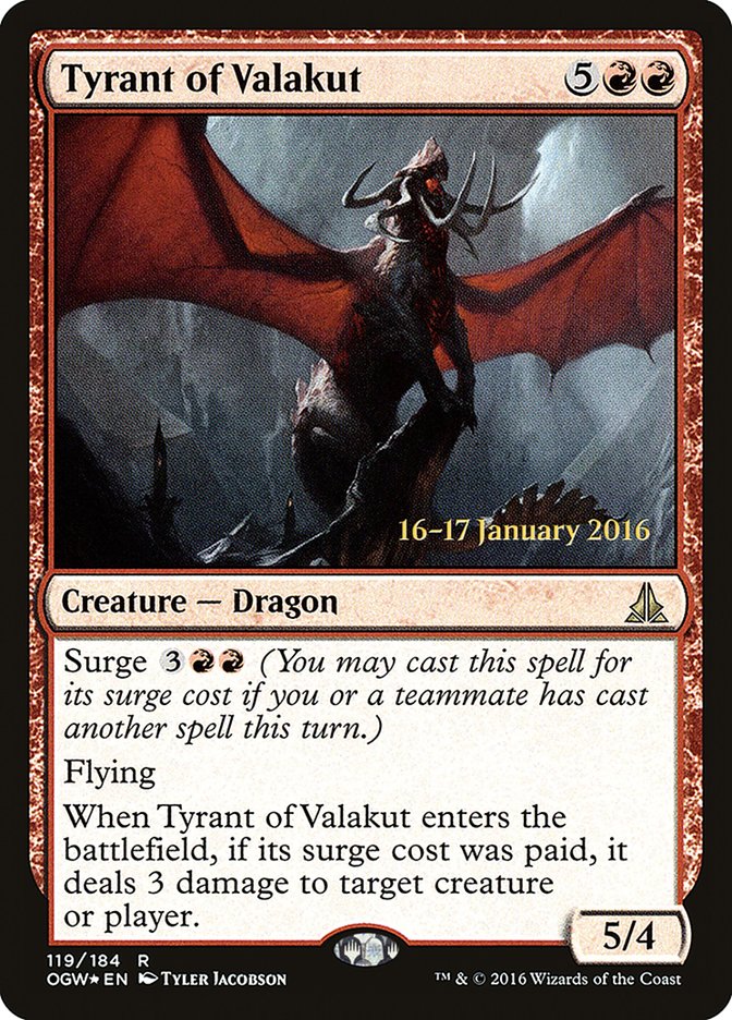 Tyrant of Valakut [Oath of the Gatewatch Prerelease Promos] - Evolution TCG