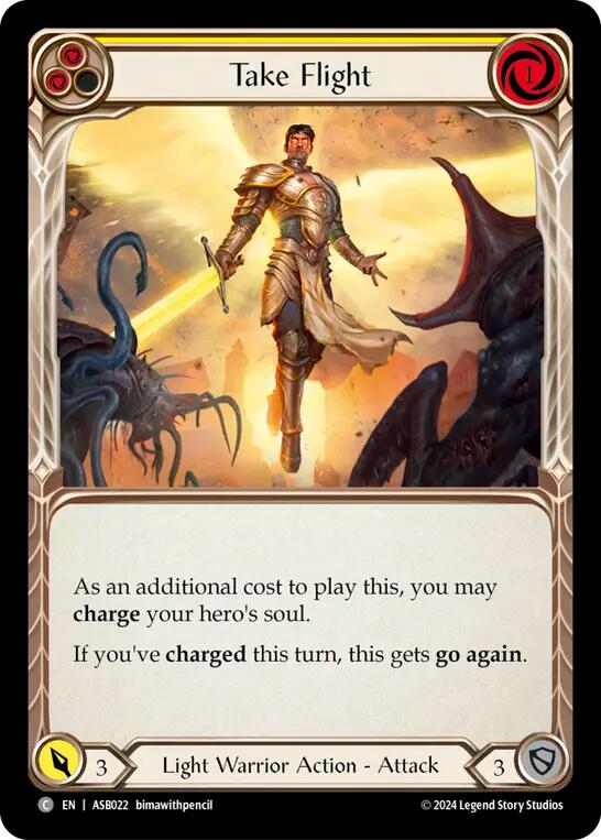 Take Flight (Yellow) [ASB022] (Armory Deck: Boltyn) - Evolution TCG