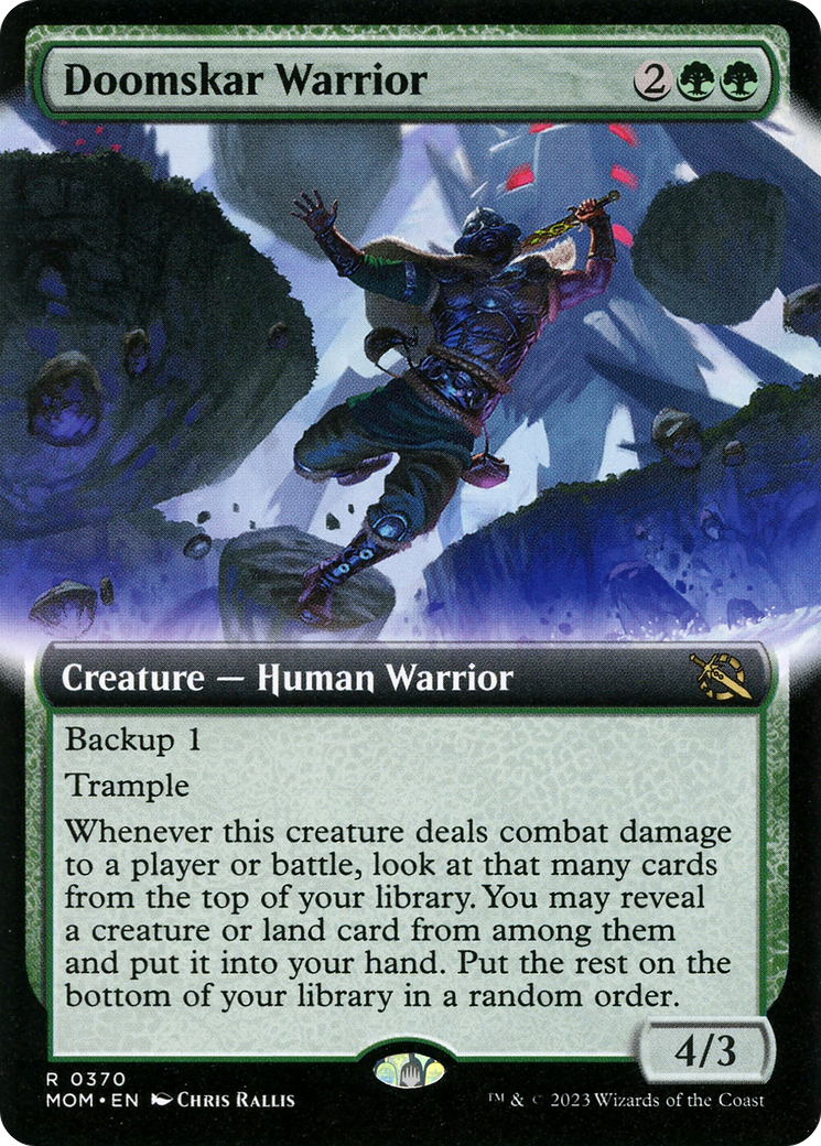 Doomskar Warrior (Extended Art) [March of the Machine] - Evolution TCG