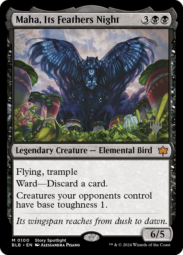 Maha, Its Feathers Night (Promo Pack) [Bloomburrow Promos] - Evolution TCG