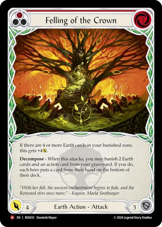 Felling of the Crown [ROS031] (Rosetta)  Rainbow Foil - Evolution TCG