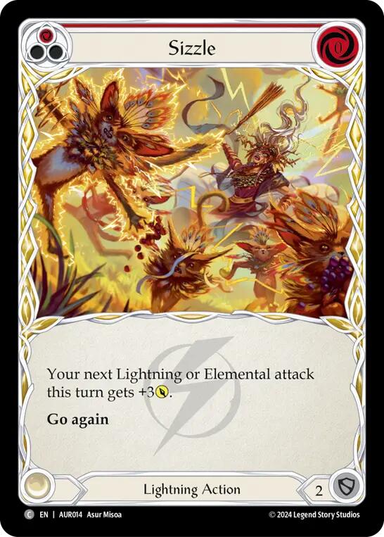 Sizzle (Red) [AUR014] (1st Strike) - Evolution TCG