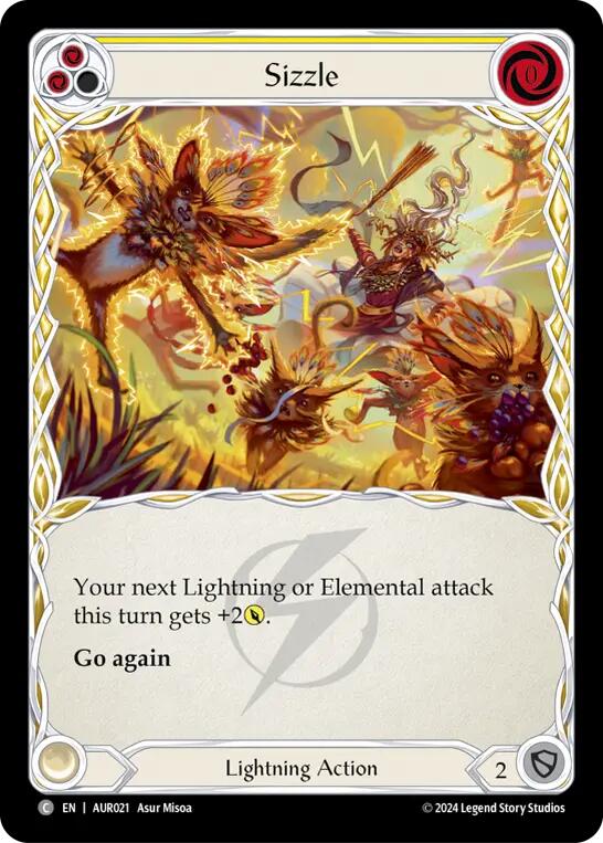 Sizzle (Yellow) [AUR021] (1st Strike) - Evolution TCG