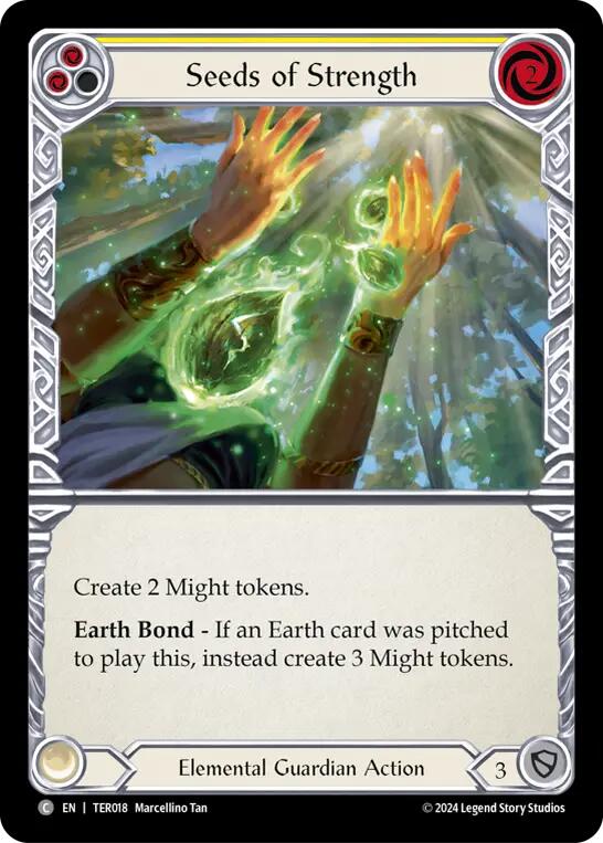 Seeds of Strength (Yellow) [TER018] (1st Strike) - Evolution TCG