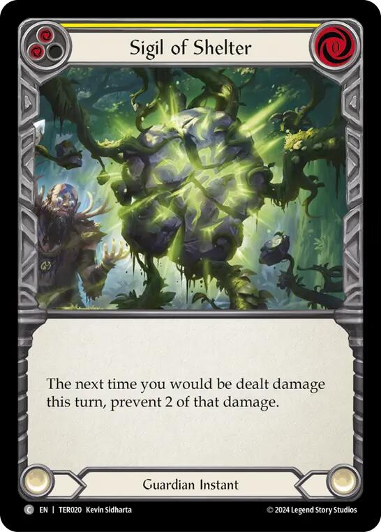 Sigil of Shelter (Yellow) [TER020] (1st Strike) - Evolution TCG