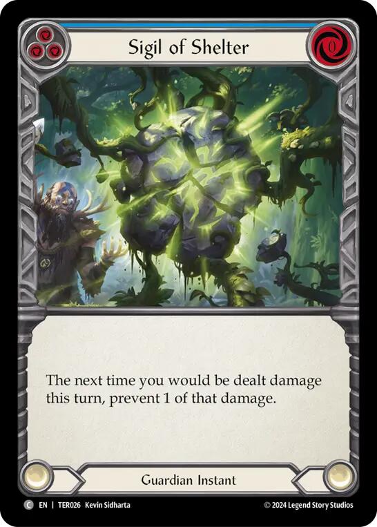 Sigil of Shelter (Blue) [TER026] (1st Strike) - Evolution TCG