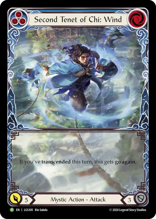 Second Tenet of Chi: Wind [LGS305] (Promo)  Rainbow Foil - Evolution TCG