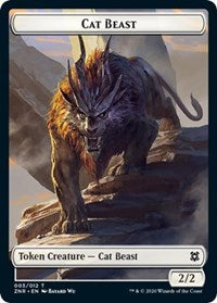 Cat Beast // Plant Double-Sided Token [Zendikar Rising Tokens] - Evolution TCG