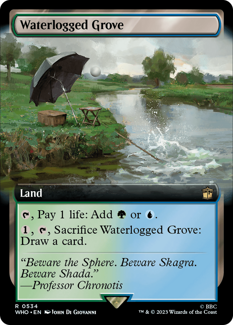Waterlogged Grove (Extended Art) [Doctor Who] - Evolution TCG