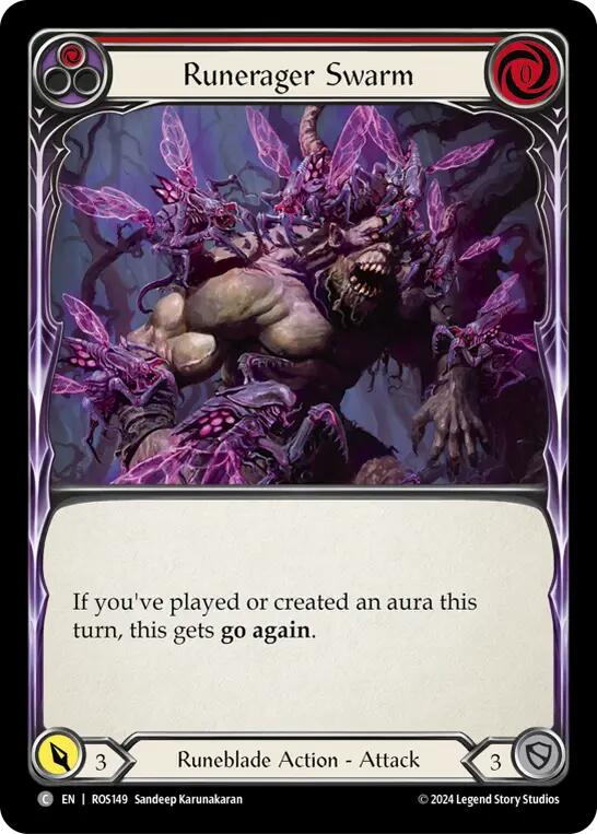 Runerager Swarm (Red) [ROS149] (Rosetta)  Rainbow Foil - Evolution TCG