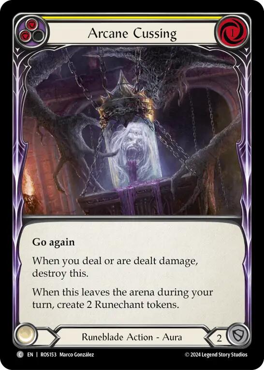 Arcane Cussing (Yellow) [ROS153] (Rosetta) - Evolution TCG