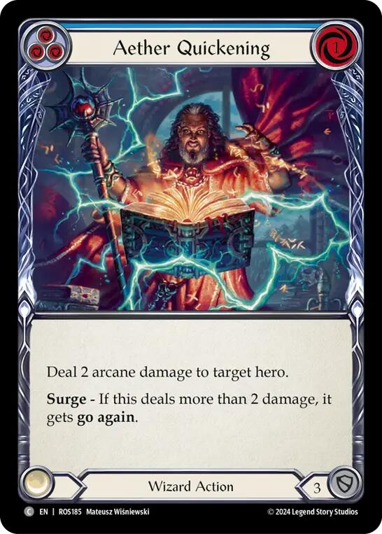 Aether Quickening (Blue) [ROS185] (Rosetta) - Evolution TCG