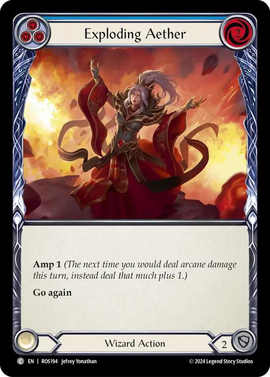 Exploding Aether (Blue) [ROS194] (Rosetta)  Rainbow Foil - Evolution TCG