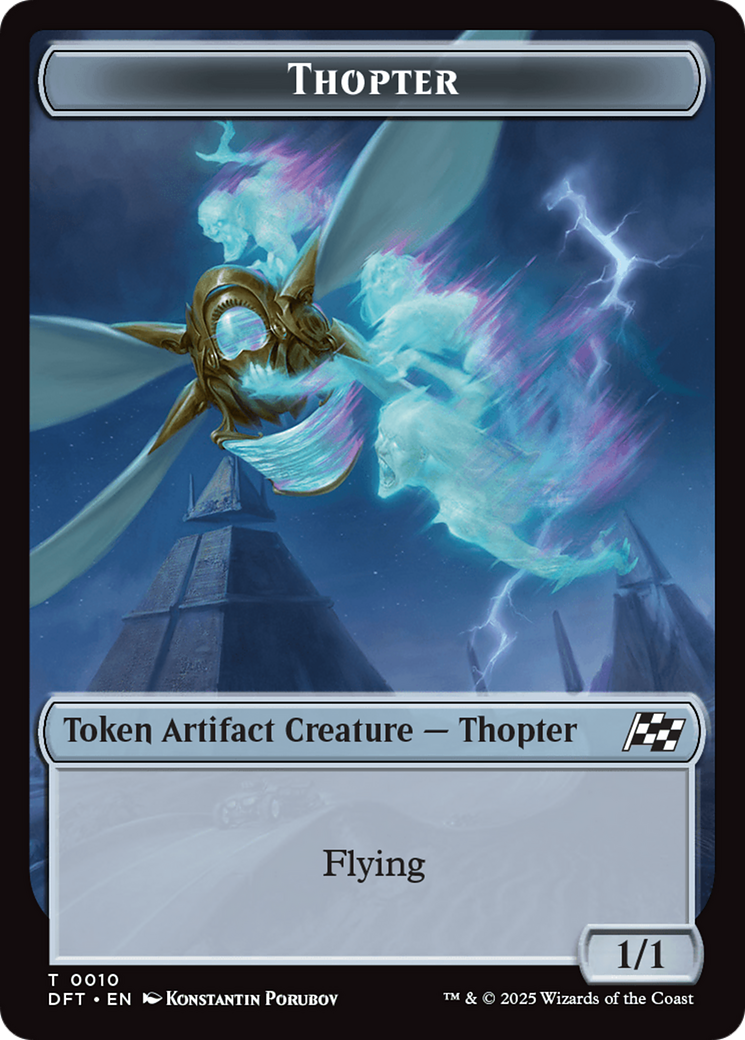 Cat // Thopter (0010) Double-Sided Token [Aetherdrift Tokens] - Evolution TCG