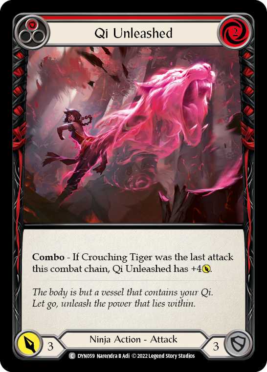 Qi Unleashed (Red) [DYN059] (Dynasty)  Rainbow Foil - Evolution TCG