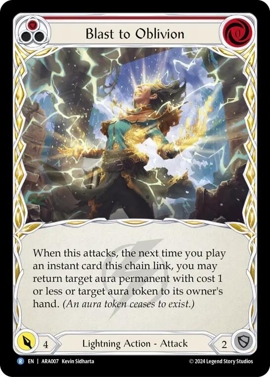 Blast to Oblivion (Red) [ARA007] (Rosetta Aurora Blitz Deck) - Evolution TCG