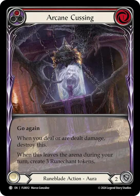 Arcane Cussing (Red) [FLR012] (Rosetta Florian Blitz Deck) - Evolution TCG