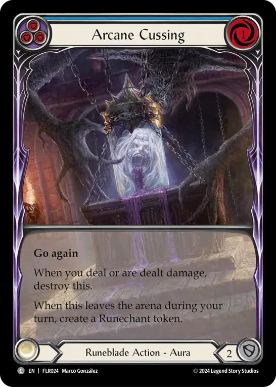 Arcane Cussing (Blue) [FLR024] (Rosetta Florian Blitz Deck) - Evolution TCG