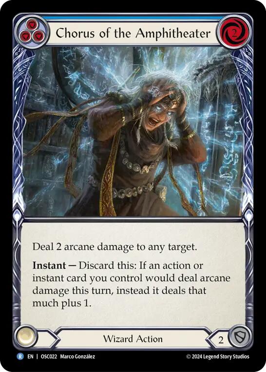 Chorus of the Amphitheater (Blue) [OSC022] (Rosetta Oscilio Blitz Deck) - Evolution TCG