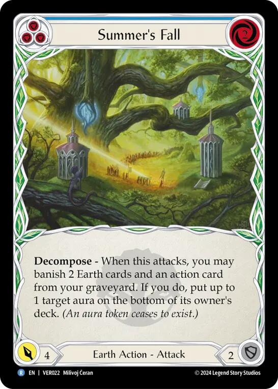 Summer's Fall (Blue) [VER022] (Rosetta Verdance Blitz Deck) - Evolution TCG