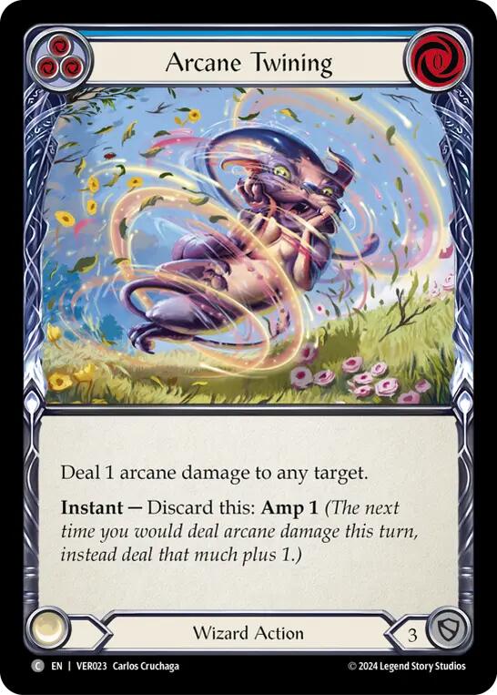 Arcane Twining (Blue) [VER023] (Rosetta Verdance Blitz Deck) - Evolution TCG