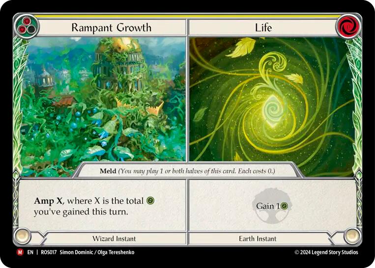 Rampant Growth // Life [ROS017] (Rosetta)  Rainbow Foil - Evolution TCG