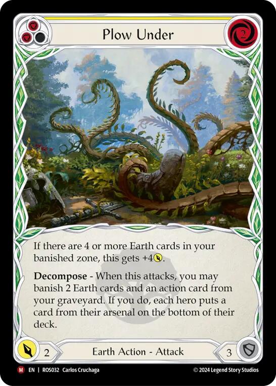 Plow Under [ROS032] (Rosetta)  Rainbow Foil - Evolution TCG