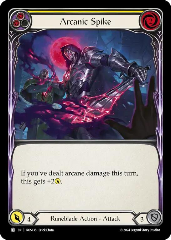 Arcanic Spike (Yellow) [ROS135] (Rosetta)  Rainbow Foil - Evolution TCG