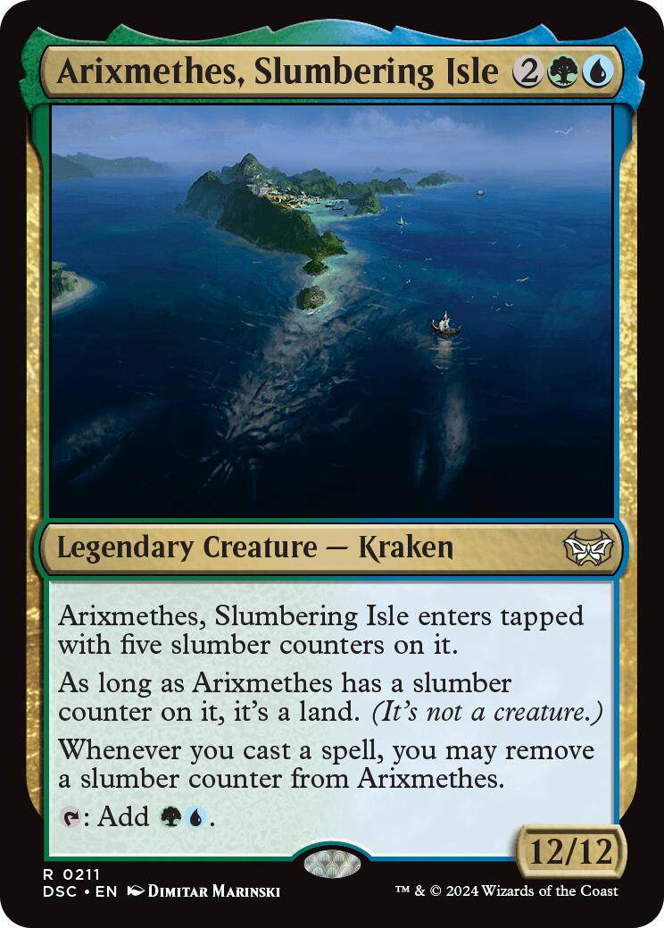 Arixmethes, Slumbering Isle [Duskmourn: House of Horror Commander] - Evolution TCG