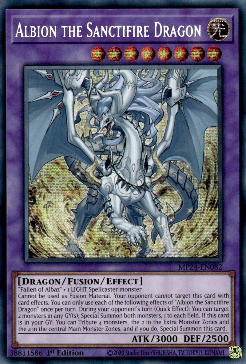 Albion the Sanctifire Dragon [MP24-EN082] Prismatic Secret Rare - Evolution TCG
