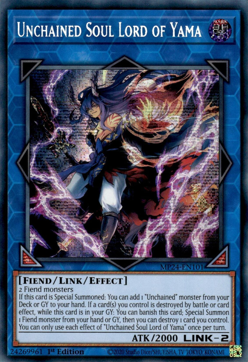 Unchained Soul Lord of Yama [MP24-EN101] Prismatic Secret Rare - Evolution TCG