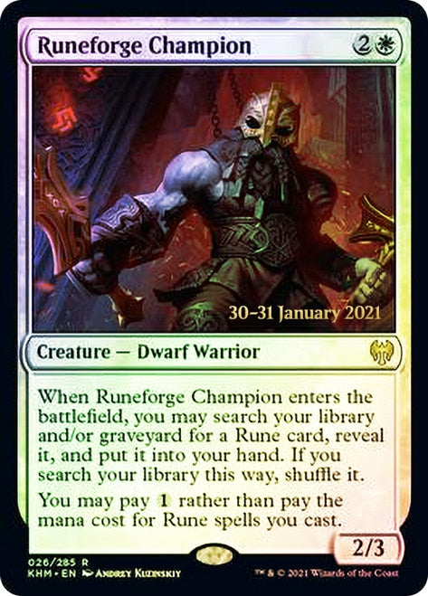 Runeforge Champion [Kaldheim Prerelease Promos] - Evolution TCG